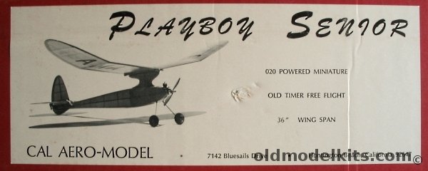 Cal Aero-Model Playboy Senior (Reproduction) - 36 inch Wingspan Wooden Flying Aircraft plastic model kit